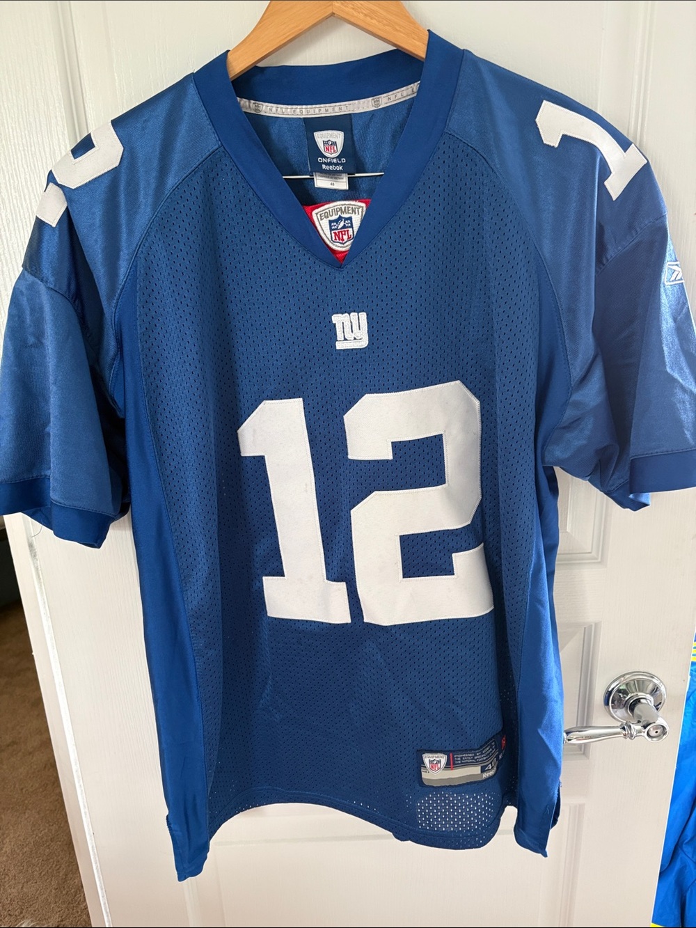 Vintage New York Giants Steve Smith #12 Reebok On Field Jersey (Home) size 48
